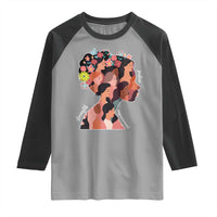 International Women's Day Raglan Shirt Justice Strength Empowerment Feminist