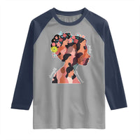 International Women's Day Raglan Shirt Justice Strength Empowerment Feminist