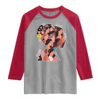 International Women's Day Raglan Shirt Justice Strength Empowerment Feminist