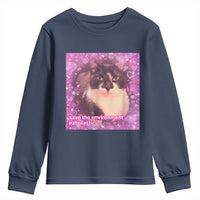 Funny Save The Environment Eat Plastic Youth Sweatshirt Cat Meme
