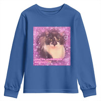 Funny Save The Environment Eat Plastic Youth Sweatshirt Cat Meme
