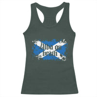 Alba Gu Brath Racerback Tank Top Vintage Scottish Scotland Flag Saltire