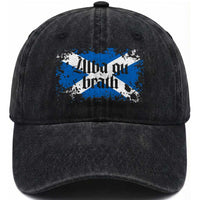 Alba Gu Brath Washed Cotton Baseball Cap Vintage Scottish Scotland Flag Saltire