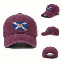 Alba Gu Brath Washed Cotton Baseball Cap Vintage Scottish Scotland Flag Saltire