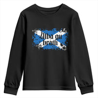 Alba Gu Brath Youth Sweatshirt Vintage Scottish Scotland Flag Saltire