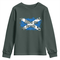 Alba Gu Brath Youth Sweatshirt Vintage Scottish Scotland Flag Saltire