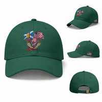 Scottish American Heritage Month Baseball Cap Bagpipe Vintage Scottish American Flag Thistle