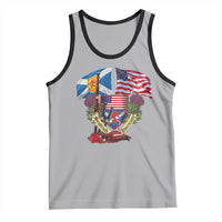 Scottish American Heritage Month Tank Top Bagpipe Vintage Scottish American Flag Thistle