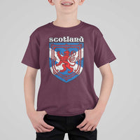 Scottish Pride T Shirt For Kid Scottish Rampant Lion Flag Scotland Coat of Arms