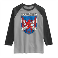 Scottish Pride Raglan Shirt Scottish Rampant Lion Flag Scotland Coat of Arms