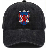 Scottish Pride Washed Cotton Baseball Cap Scottish Rampant Lion Flag Scotland Coat of Arms