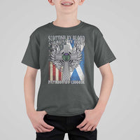 Scottish American T Shirt For Kid Scottish By Blood American By Birth Patriot By Choice