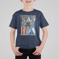 Scottish American T Shirt For Kid Scottish By Blood American By Birth Patriot By Choice
