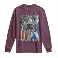 Scottish American Long Sleeve Shirt Scottish By Blood American By Birth Patriot By Choice