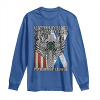 Scottish American Long Sleeve Shirt Scottish By Blood American By Birth Patriot By Choice