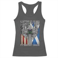 Scottish American Racerback Tank Top Scottish By Blood American By Birth Patriot By Choice
