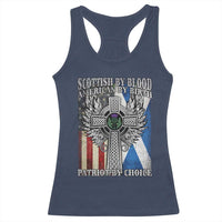 Scottish American Racerback Tank Top Scottish By Blood American By Birth Patriot By Choice