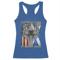 Scottish American Racerback Tank Top Scottish By Blood American By Birth Patriot By Choice