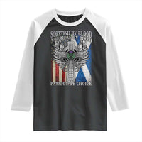 Scottish American Raglan Shirt Scottish By Blood American By Birth Patriot By Choice