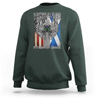 Scottish American Sweatshirt Scottish By Blood American By Birth Patriot By Choice