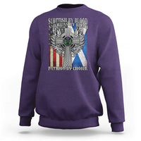 Scottish American Sweatshirt Scottish By Blood American By Birth Patriot By Choice