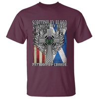 Scottish American T Shirt Scottish By Blood American By Birth Patriot By Choice