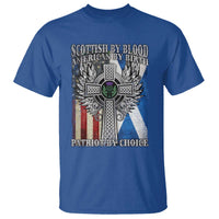 Scottish American T Shirt Scottish By Blood American By Birth Patriot By Choice