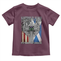 Scottish American Toddler T Shirt Scottish By Blood American By Birth Patriot By Choice