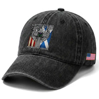 Scottish American Washed Cotton Baseball Cap Scottish By Blood American By Birth Patriot By Choice