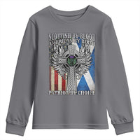 Scottish American Youth Sweatshirt Scottish By Blood American By Birth Patriot By Choice