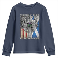 Scottish American Youth Sweatshirt Scottish By Blood American By Birth Patriot By Choice