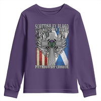Scottish American Youth Sweatshirt Scottish By Blood American By Birth Patriot By Choice