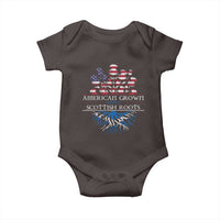 American Grown With Scottish Roots Baby Onesie Scottish American Heritage Thistle Flower