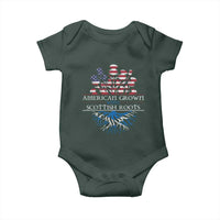 American Grown With Scottish Roots Baby Onesie Scottish American Heritage Thistle Flower