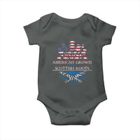 American Grown With Scottish Roots Baby Onesie Scottish American Heritage Thistle Flower