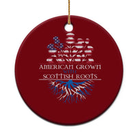 American Grown With Scottish Roots Ceramic Ornament Scottish American Heritage Thistle Flower - Wonder Print Shop