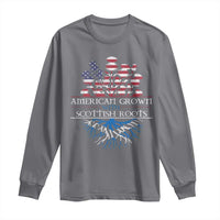 American Grown With Scottish Roots Long Sleeve Shirt Scottish American Heritage Thistle Flower