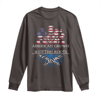 American Grown With Scottish Roots Long Sleeve Shirt Scottish American Heritage Thistle Flower