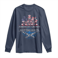 American Grown With Scottish Roots Long Sleeve Shirt Scottish American Heritage Thistle Flower