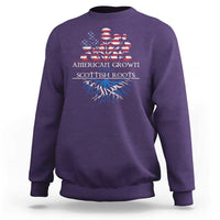 American Grown With Scottish Roots Sweatshirt Scottish American Heritage Thistle Flower