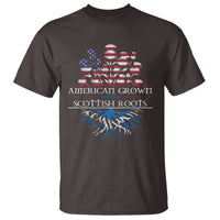 American Grown With Scottish Roots T Shirt Scottish American Heritage Thistle Flower