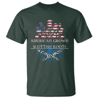 American Grown With Scottish Roots T Shirt Scottish American Heritage Thistle Flower