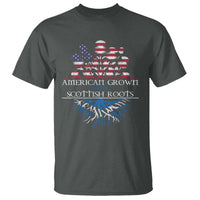 American Grown With Scottish Roots T Shirt Scottish American Heritage Thistle Flower