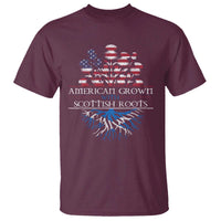 American Grown With Scottish Roots T Shirt Scottish American Heritage Thistle Flower