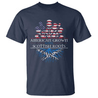 American Grown With Scottish Roots T Shirt Scottish American Heritage Thistle Flower