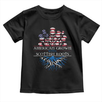 American Grown With Scottish Roots Toddler T Shirt Scottish American Heritage Thistle Flower