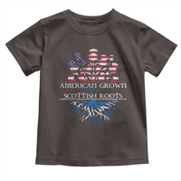 American Grown With Scottish Roots Toddler T Shirt Scottish American Heritage Thistle Flower