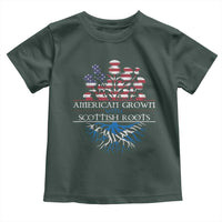 American Grown With Scottish Roots Toddler T Shirt Scottish American Heritage Thistle Flower
