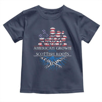 American Grown With Scottish Roots Toddler T Shirt Scottish American Heritage Thistle Flower