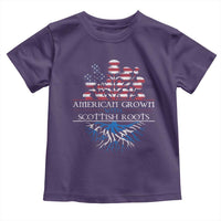 American Grown With Scottish Roots Toddler T Shirt Scottish American Heritage Thistle Flower